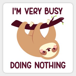 Cute lazy sloth Magnet